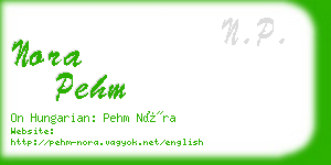 nora pehm business card